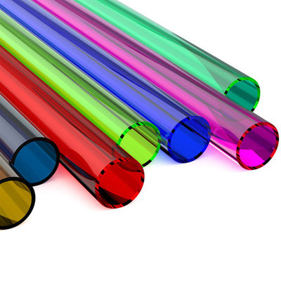 उच्च यांत्रिक शक्ति और कठोरता रंग एक्रिलिक ट्यूब छड़ Plexiglass 2mm 2m