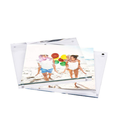 स्पष्ट Perspex 4x6 '' एक्रिलिक चुंबकीय चित्र फ़्रेम गृह विभाग