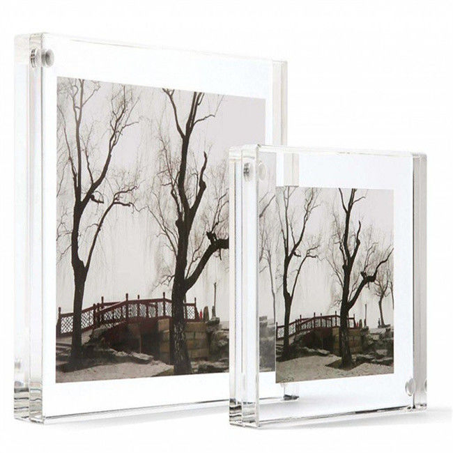 स्पष्ट Perspex 4x6 '' एक्रिलिक चुंबकीय चित्र फ़्रेम गृह विभाग